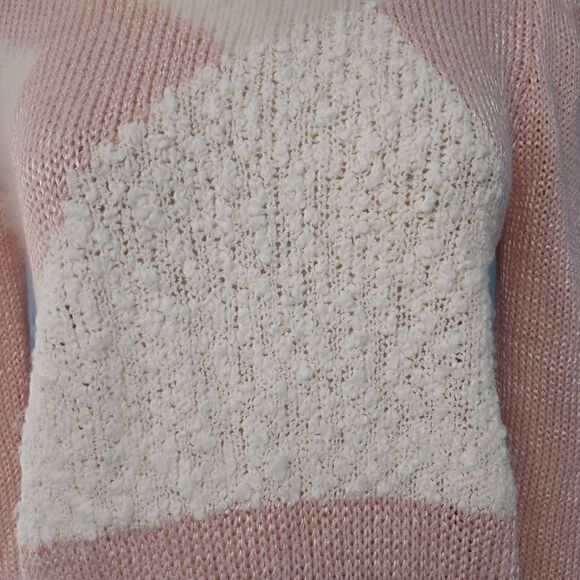 Vintage Lilly of California Barbiecore Geometric Sweater Artsy Size Meduim Pink - Picture 7 of 15